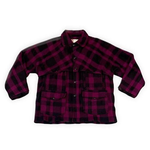 60's 米国製 ブラックベアー BLACK BEAR ウールジャケット ダブルマッキーノ ブロック...