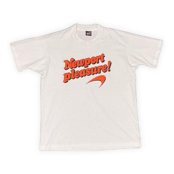 90's 米国製 フルーツオブザルーム BEST Tシャツ Newport ニューポート タバコ ロ...