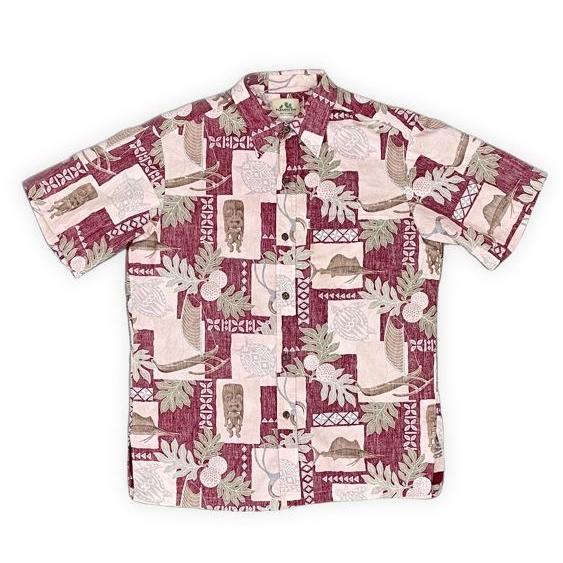 90's 米国 ハワイ製 パラダイスベイ PARADISE BAY 半袖 アロハシャツ フルボタン ...