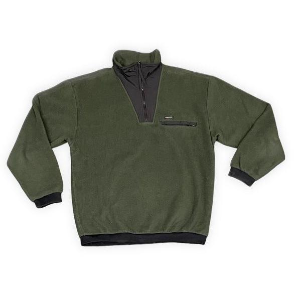 90's 米国製 Wyoming woolens ワイオミングウーレンズ フリース ハーフジップ プ...