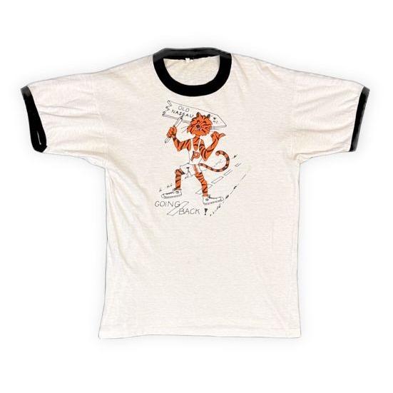 70's 米国製 RN14622 ビンテージ Tシャツ リンガーT 綿100 Princeton プ...