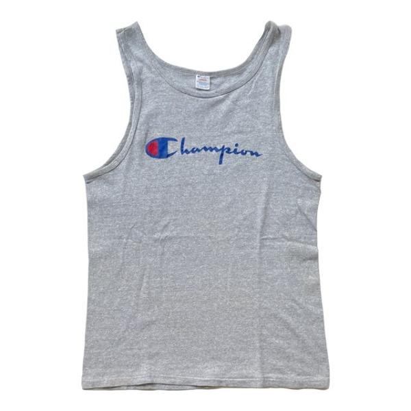 80’s 米国製 MADE IN USA チャンピオン Champion タンクトップ スクリプトロ...