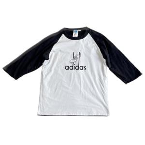 2001 アディダス adidas ラグラン Tシャツ ダブル リバーシブル 初代ロゴ アドルフダス...