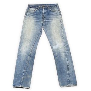 70's 1975 米国製 リーバイス LEVI'S 501 66前期 赤耳  裾チェーン ロングレングス ロールアップ 表記W36L40 実寸W86L92cm [ta-0978]｜highground