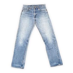 70's 米国製 ビンテージ リーバイス LEVI'S 505-0217 シングル ボタン裏5 タロン42 裾チェーン 表記W30 L34 実寸W78 L85 [ta-0989]｜highground