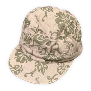 STUSSY CAPZ ステューシー ワークキャップ 帽子 麻 リネン シャネルロゴ 浅め 小さめ ベルトアジャスター [ta-1034]