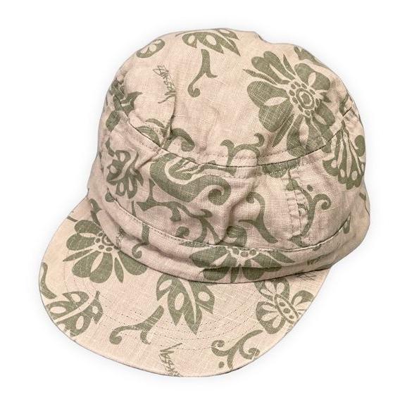 STUSSY CAPZ ステューシー ワークキャップ 帽子 麻 リネン シャネルロゴ 浅め 小さめ ...
