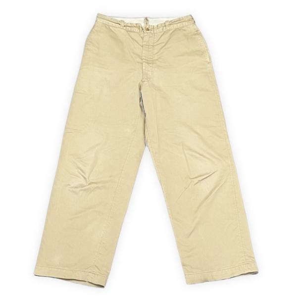 60's 米軍 us army trousers コットンツイル チノパン 軍チノ カーキ PREN...