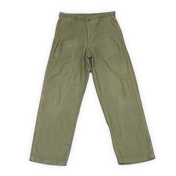 50's 米軍 us army trousers ベイカーパンツ ファティーグパンツ コットンサテン...