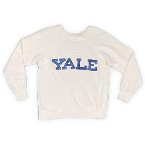 80's 米国製 ビンテージ スウェット YALE ラグランスリーブ 白 ホワイト M 着丈56 身...