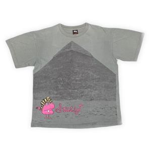 00's メキシコ製 STUSSY オールド ステューシー Tシャツ トッド・ジェームズ Todd James REAS ピラミッド グレー L [ta-1679]