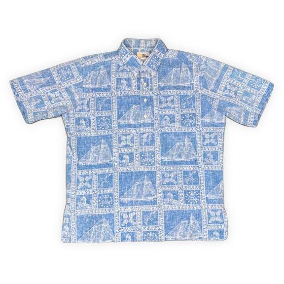 70's 80's 乳首あり 金タグ レインスプーナー reyn spooner ビンテージ 半袖 ...