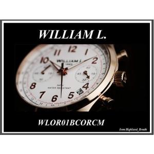 ≪即日発送≫★ウィリアムエル腕時計 WILLIAM L.1985 腕時計 クロノグラフ Chronographs メンズ/レディース/ホワイト WLOR01BCORCM｜highland-breath