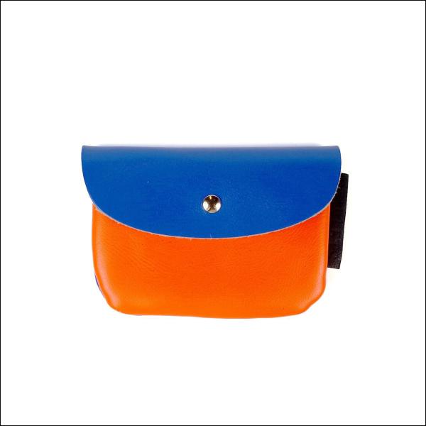 STARLETS　Bicolor neon leather card case　Orange × B...