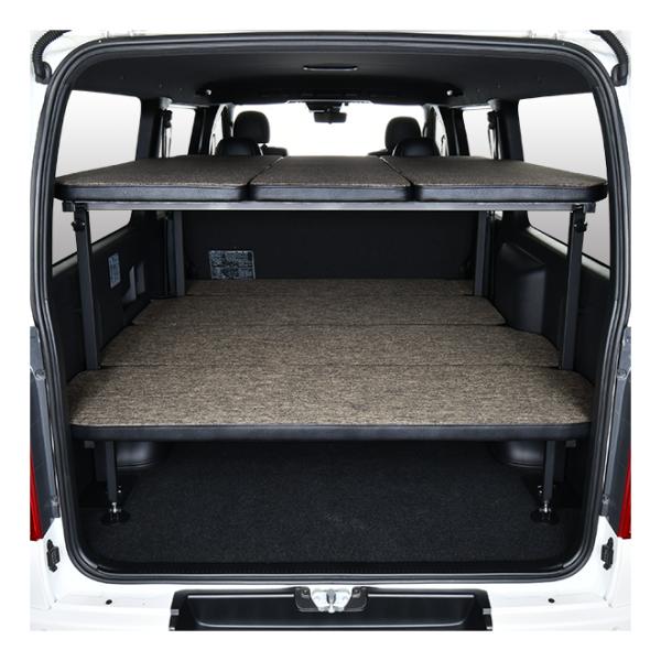 200系ハイエース S-GL 標準ボディ専用 2段ベッドキット ハイタイプ m.flat  ファブリ...