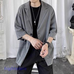 テーラードジャケット メンズ 七分袖 春夏 メンズ カジュアル