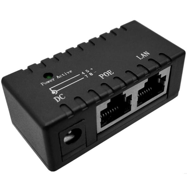 簡易 PoE インジェクター 兼 アダプター 10/100 Mbps PoE分離器 防犯カメラ LA...