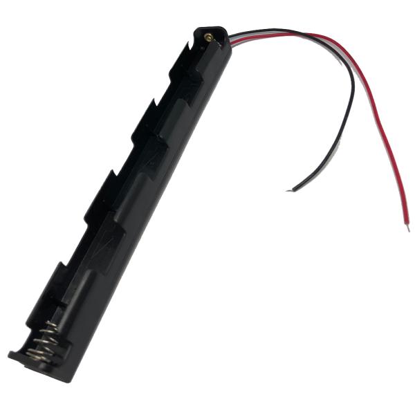 単三電池 直列 3本用 リード線付 縦型 バッテリー ケース 4.5V DC 電池ボックス 3 x ...