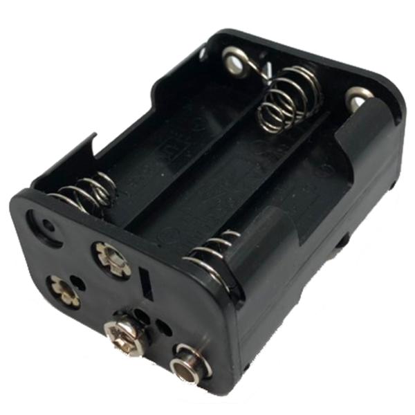 9V 単三乾電池 6本用 スナップ式 バッテリー ケース DC 電池ボックス バッテリーホルダー 6...