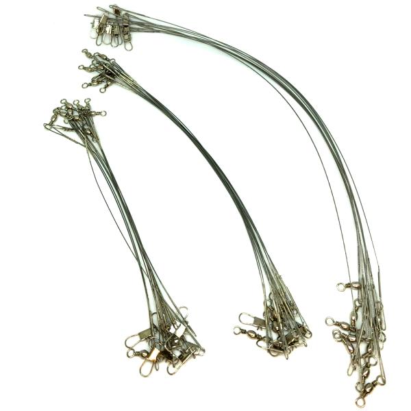 ワイヤーリーダー ワイヤー ハリス 30本 15cm 20cm 30cm 各10本セット 釣り 太刀...