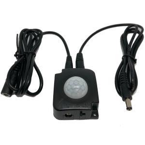 DC 赤外線 縦型 PIR 人感センサー スイッチ DCケーブルセット DC5V-24V 光センサーON OFF スイッチ付 モーションセンサー ケーブル着脱可 バルク品 自力志向