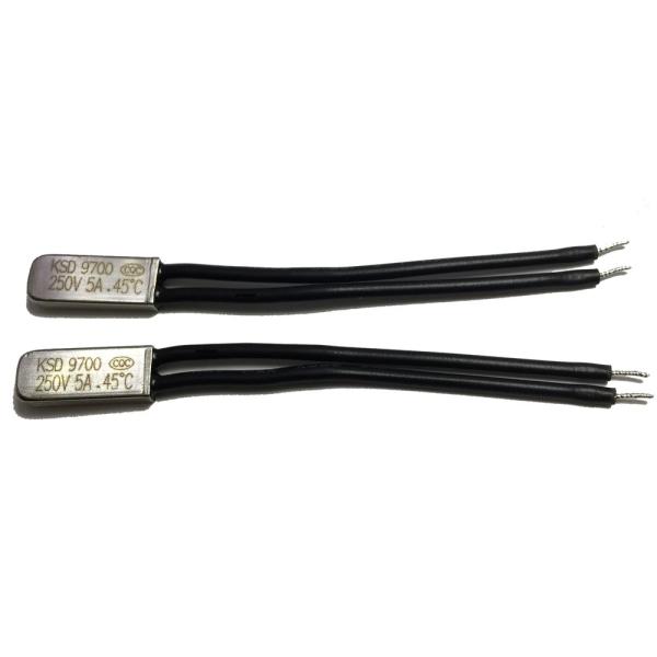 バイメタル式 サーモスイッチ 45度タイプ 常閉型 2個入 KSD9700 サーモスタット 温度スイ...