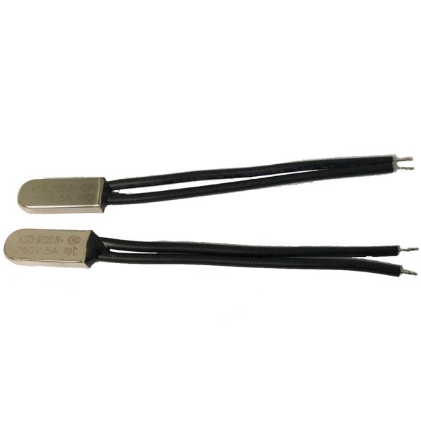 バイメタル式 サーモスイッチ 70度タイプ 常開型 2個入 金属筐体 KSD9700 サーモスタット...