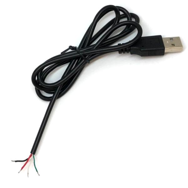 USB 4芯 加工用 USBケーブル 100cm 4ワイヤ ケーブル 通信線 28AWG 電源線 2...