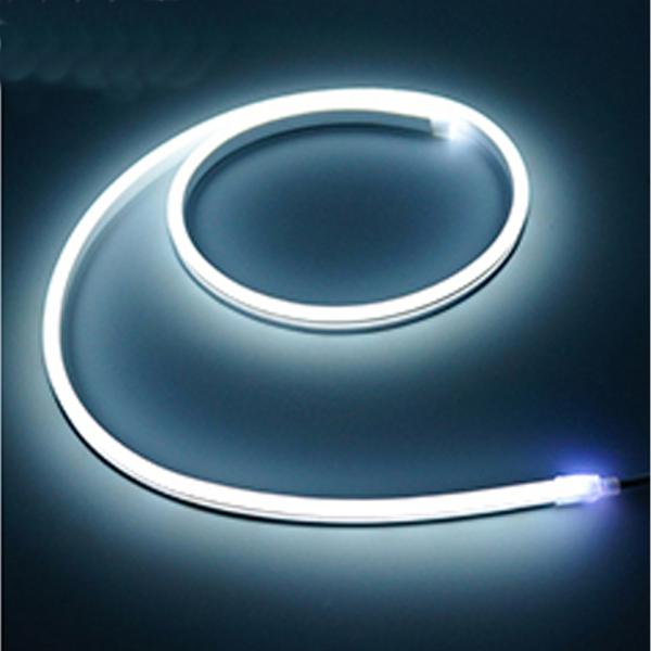 USB LED ネオン チューブライト 1m イルミネーションライト 防水 ネオンライト ホワイト ...