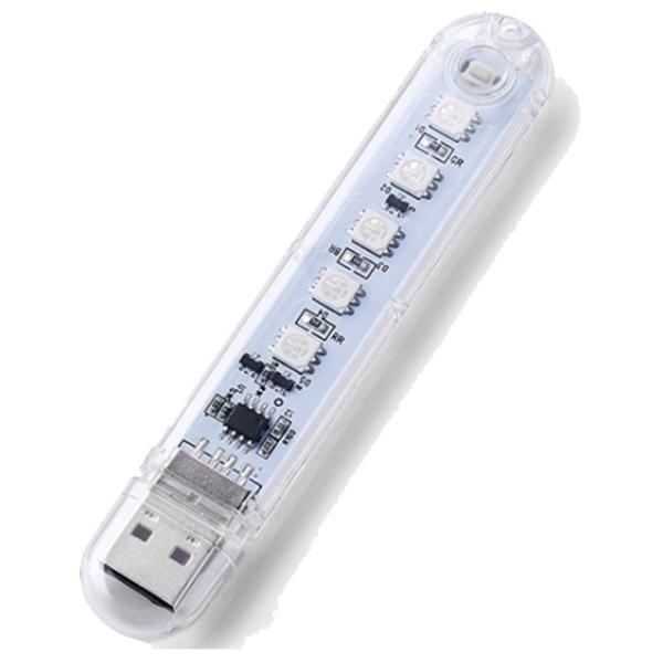 7色カラー RGB USBライト カラー点灯 9パターン USB LEDライト バルク品 7色カラー...