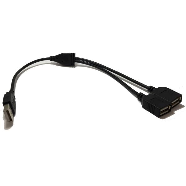 USB 電源専用 2分岐ケーブル AWG20 大電流仕様 USBケーブル 最大5Ａ LEDテープ 急...