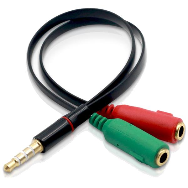 3.5mm 4極 イヤホン マイク 分岐ケーブル CTIA方式 テレワーク WEB会議 マイク イヤ...