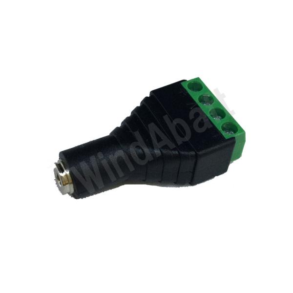 3.5mmステレオミニジャック 変換 4極 メス 端子台 ステレオ変換コネクタ　オーディオ変換 3....