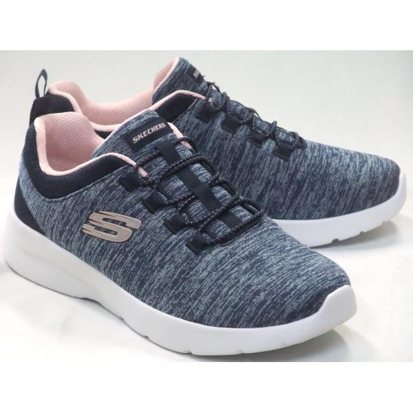 SKECHERS DYNAMIGHT 2.0 IN A FLASH ネイビー/ピンク レディース ス...