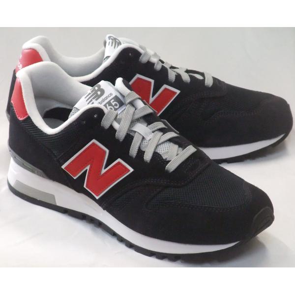 new balance ML565 BR1 クラシックランニング ブラック/レッド メンズ Dワイズ...