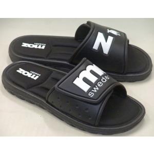 MOZ モズ MZ0801 シャワーサンダル ブラック メンズ 軽量 面ファスナー 低反発 室内履き エルク スウェーデン