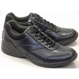 ムーンスター ワールドマーチ WM3015SP ウォーキングシューズ ブラック メンズ 幅広4E ファスナー付 バネが効く MOOMSTAR WORLD MARCH