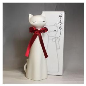 日本酒 猫 好きの方のプレゼント に おしゃれ で キュート な デザイン の 白猫ボトル 月夜の眠り クリスマス プレゼント