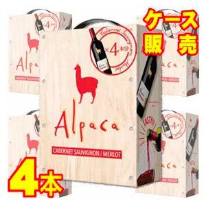 アルパカ カベルネ メルロー バッグインボックス 3000ml  3Ｌ× 4箱 ケース販売 赤ワイン チリ ボックスワイン 正規品 wine｜higuchiwine