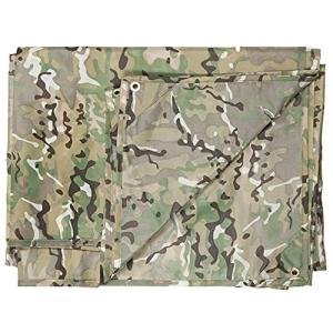 MFH ターポリン 防水 グランドシート タープ カバー 真鍮ハトメ 収納袋付 - MULTICAM Camo迷彩（OCP） 200 x 3