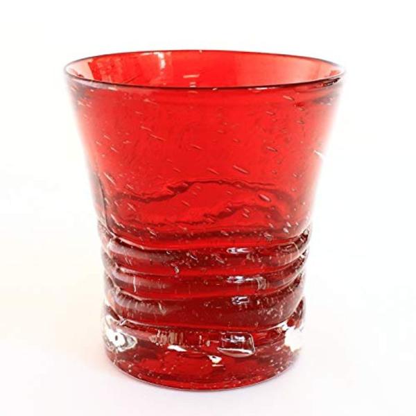 ロックグラス ウイスキーグラス 焼酎 ギフト 琉球ガラス グラス ほたる石 蛍入り 蛍紅泡グラス