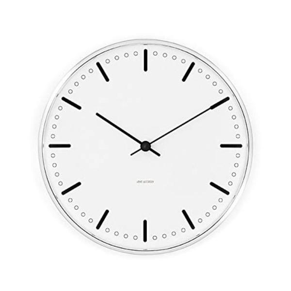 アルネ・ヤコブセン Clock 43641(City Hall 290mm) ホワイト FREE