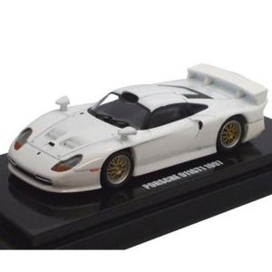 京商オリジナル 1/64 ポルシェ911GT1 1997/ホワイト 完成品｜higurashi-kobo