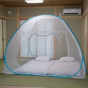 蚊帳 ワンタッチ 底付き ムカデ対策 かや 大判 シングル布団2枚分の広さ