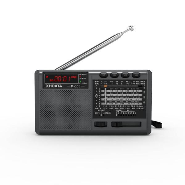 XHDATA D368 ポータブル短波ラジオ FM AM SW 12 バンド DSP ステレオ ラジ...