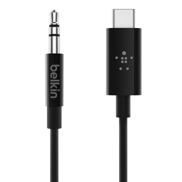 Belkin 変換ケーブル USB-C to 3.5mm RockStar ブラック F7U079B...