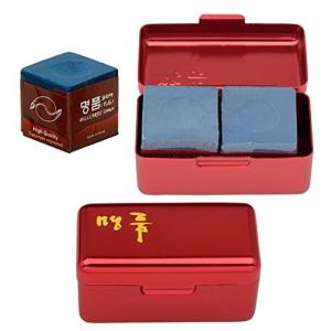 ビリヤードチョーク メイヒン チョーク 2個入り 箱/赤 (MEIHIN Chalk Alumi Case Red)｜higurashi-kobo