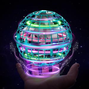 XINHOME フライング ボール 正規品 おもちゃ 面白 光る UFOおもちゃ フライングボール ブーメラン スピナー ハンド コントロー｜ひぐらし工房