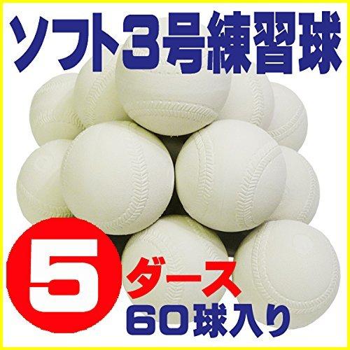 ナイガイ ソフトボール 検定落ち 練習球 3号 5ダース 60球/ スリケン B級品