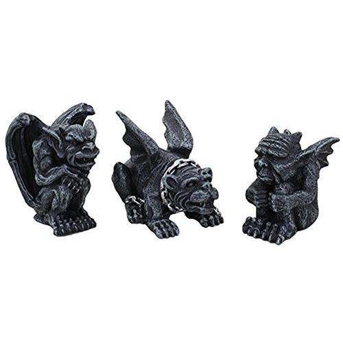 ガーゴイル(像)ミニフィギュア 3体セット Mini Gargoyle Figures Set of...